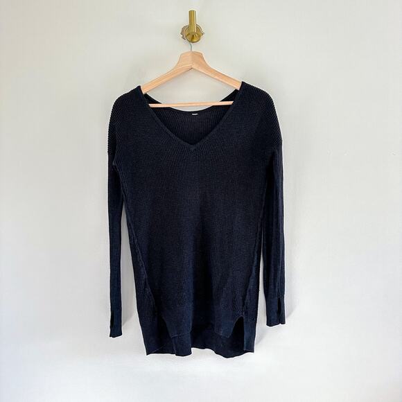 Lululemon The Sweater Life V-Neck Pullover Sweater Black 4 - Picture 2 of 8